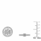 0.12 Carat (ctw) 10K White Gold Round White Diamond Ladies Vintage Bridal Engagement Ring