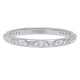 0.20 Carat (ctw) 10K White Gold Round Diamond Ladies Wedding Band 1/5 CT