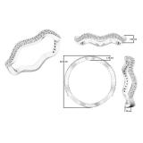 0.20 Carat (ctw) 10K White Gold Round White Diamond Ladies Wedding Contour Stackable Band 1/5 CT