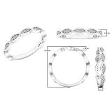 0.15 Carat (ctw) 10K White Gold Round Diamond Ladies Twisted Swirl Style Wedding Band