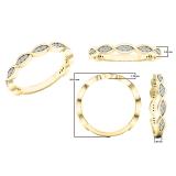 0.15 Carat (ctw) 14K Yellow Gold Round Diamond Ladies Twisted Swirl Style Wedding Band