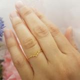 0.05 Carat (ctw) 10K Yellow Gold Round Diamond Ladies Five Stone Chevron Wedding Band