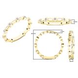 0.15 Carat (ctw) 10K Yellow Gold Round Diamond Ladies Stackable Anniversary Wedding Band