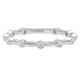 0.15 Carat (ctw) 14K White Gold Round Diamond Ladies Stackable Anniversary Wedding Band
