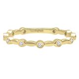 0.15 Carat (ctw) 14K Yellow Gold Round Diamond Ladies Stackable Anniversary Wedding Band