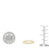 0.15 Carat (ctw) 14K Yellow Gold Round Diamond Ladies Stackable Anniversary Wedding Band