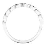 10K White Gold Ladies Swirl Anniversary Wedding Band Stackable Ring