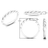 10K White Gold Ladies Swirl Anniversary Wedding Band Stackable Ring