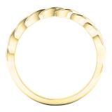 14K Yellow Gold Ladies Swirl Anniversary Wedding Band Stackable Ring