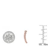 0.40 Carat (ctw) 10K Rose Gold Round White Diamond Ladies Journey Curved Climber Earrings