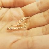 0.40 Carat (ctw) 10K Rose Gold Round White Diamond Ladies Journey Curved Climber Earrings