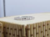 0.40 Carat (ctw) 10K White Gold Round & Baguette White Diamond Ladies Wedding Stackable Band