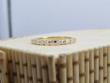 0.40 Carat (ctw) 10K Yellow Gold Round & Baguette White Diamond Ladies Wedding Stackable Band