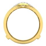 0.30 Carat (ctw) 10K Yellow Gold Round Diamond Ladies Anniversary Band Double Guard Ring 1/3 CT
