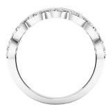 0.35 Carat (ctw) 10K White Gold Round Diamond Ladies Double Row Anniversary Wedding Band 1/3 CT