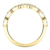 0.35 Carat (ctw) 10K Yellow Gold Round Diamond Ladies Double Row Anniversary Wedding Band 1/3 CT