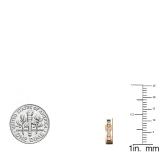 0.05 Carat (ctw) 18K Rose Gold Round Diamond Ladies Huggie Hoop Earrings