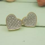 0.23 Carat (ctw) 18K Yellow Gold Plated Sterling Silver Round Diamond Ladies Stud Earrings 1/4 CT