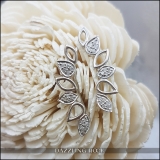 0.15 Carat (ctw) Sterling Silver Round White Diamond Ladies Climber Earrings