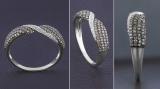0.55 Carat (ctw) 10K White Gold Round Champagne & White Diamond Ladies Right Hand Ring 1/2 CT
