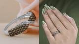0.55 Carat (ctw) 10K White Gold Round Champagne & White Diamond Ladies Right Hand Ring 1/2 CT