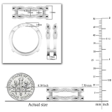 0.35 Carat (ctw) 10K White Gold Round Diamond Ladies Wedding Band Enhancer Double Ring 1/3 CT