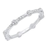 0.25 Carat (ctw) 10K White Gold Round Diamond Ladies Eternity Wedding Stackable Band 1/4 CT