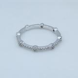0.25 Carat (ctw) 10K White Gold Round Diamond Ladies Eternity Wedding Stackable Band 1/4 CT