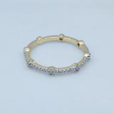 0.25 Carat (ctw) 10K Yellow Gold Round Diamond Ladies Eternity Wedding Stackable Band 1/4 CT