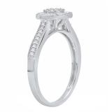 0.25 Carat (ctw) 10K White Gold Round Diamond Ladies Vintage Bridal Engagement Ring 1/4 CT