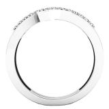 0.85 Carat (ctw) 10K White Gold Baguette & Round Diamond Ladies Bypass Right Hand Band