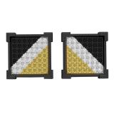 0.35 Carat (ctw) Black Rhodium Plated Sterling Silver Black White & Yellow Diamond Stud Earrings