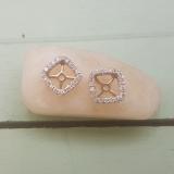 0.25 Carat (ctw) 14K Rose Gold Round White Diamond Removable Jackets For Stud Earrings 1/4 CT