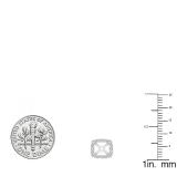 0.25 Carat (ctw) 18K White Gold Round White Diamond Removable Jackets For Stud Earrings 1/4 CT