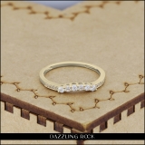 0.24 Carat (ctw) 14K Yellow Gold Round Diamond Ladies Wedding Stackable Band Guard Ring 1/4 CT