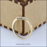 0.24 Carat (ctw) 14K Yellow Gold Round Diamond Ladies Wedding Stackable Band Guard Ring 1/4 CT