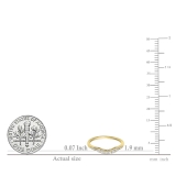 0.24 Carat (ctw) 14K Yellow Gold Round Diamond Ladies Wedding Stackable Band Guard Ring 1/4 CT