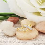 0.14 Carat (ctw) 18K Yellow Gold Plated Sterling Silver Round Diamond Ladies Infinity Promise Ring