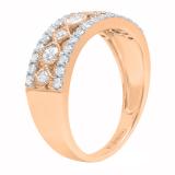 0.75 Carat (ctw) 10K Rose Gold Round White Diamond Ladies Vintage Stackable Wedding Band