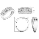 0.75 Carat (ctw) 10K White Gold Round White Diamond Ladies Vintage Stackable Wedding Band