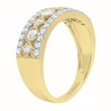 0.75 Carat (ctw) 10K Yellow Gold Round White Diamond Ladies Vintage Stackable Wedding Band