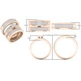 0.55 Carat (ctw) 10K Rose Gold Round White Diamond Men & Women's Ring Trio Set 1/2 CT