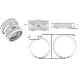 0.55 Carat (ctw) 10K White Gold Round White Diamond Men & Women's Ring Trio Set 1/2 CT