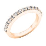 0.40 Carat (ctw) 10K Rose Gold Round White Diamond Ladies Wedding Anniversary Stackable Band Ring