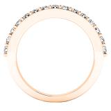0.40 Carat (ctw) 10K Rose Gold Round White Diamond Ladies Wedding Anniversary Stackable Band Ring