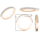 0.40 Carat (ctw) 10K Rose Gold Round White Diamond Ladies Wedding Anniversary Stackable Band Ring