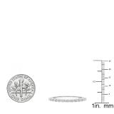 0.40 Carat (ctw) 10K White Gold Round White Diamond Ladies Wedding Anniversary Stackable Band Ring