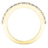0.40 Carat (ctw) 10K Yellow Gold Round White Diamond Ladies Wedding Anniversary Stackable Band Ring