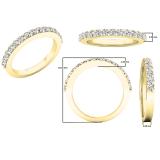 0.40 Carat (ctw) 10K Yellow Gold Round White Diamond Ladies Wedding Anniversary Stackable Band Ring