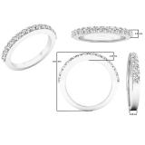 0.40 Carat (ctw) 14K White Gold Round White Diamond Ladies Wedding Anniversary Stackable Band Ring